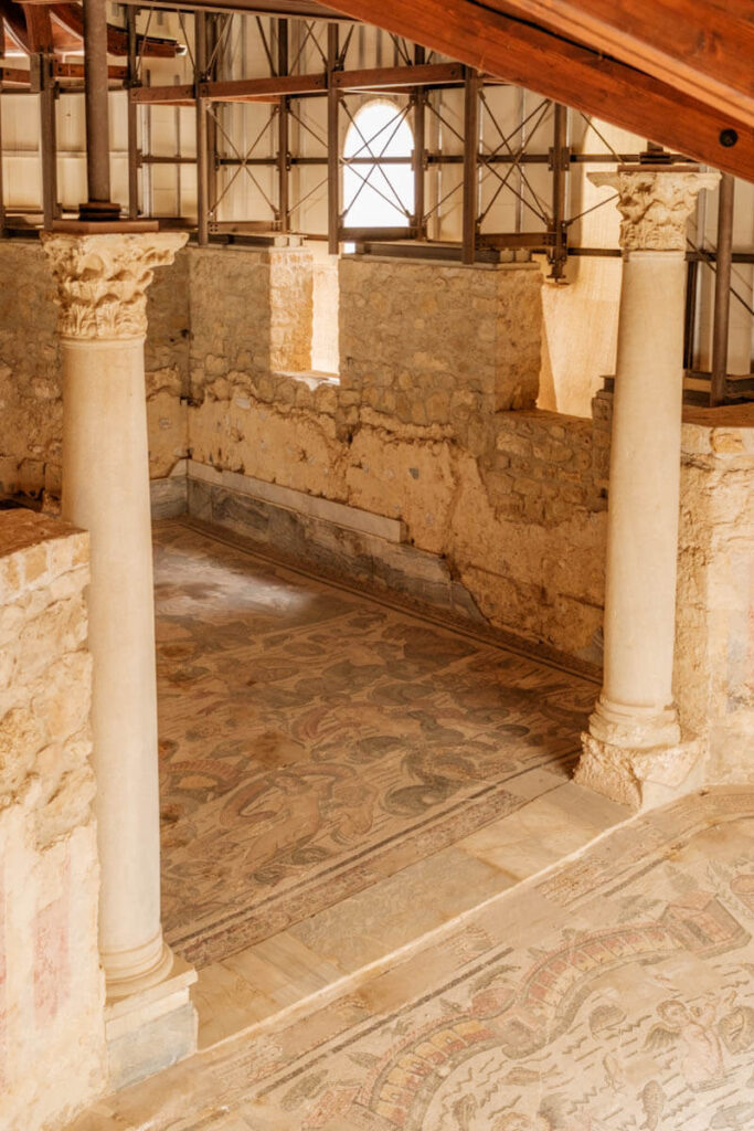 Columns Roman excavations Villa Romana del Casale Sicily travelinmypocket