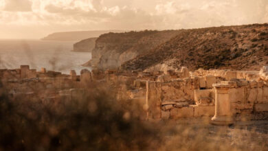 Kourion excavations Cyprus coast line view travelinmypocket