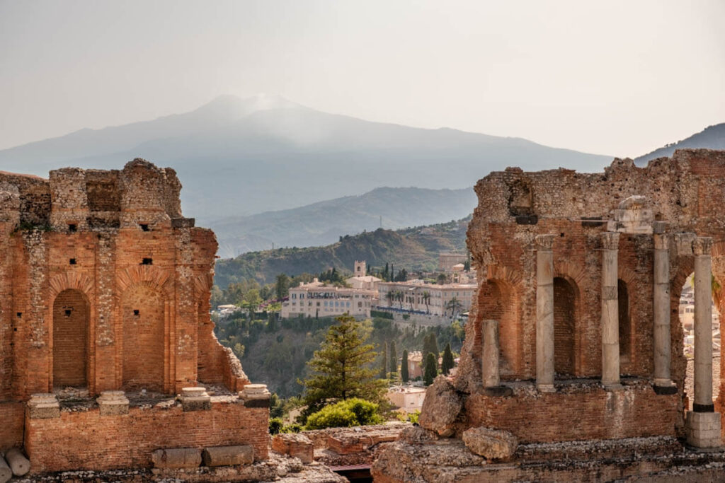 Greek theatre of Taormina Sicily Four seasons travelinmypocket