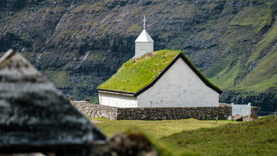 Saksun Saksunar kirkja beautiful places on Streymoy Faroe Islands travelinmypocket