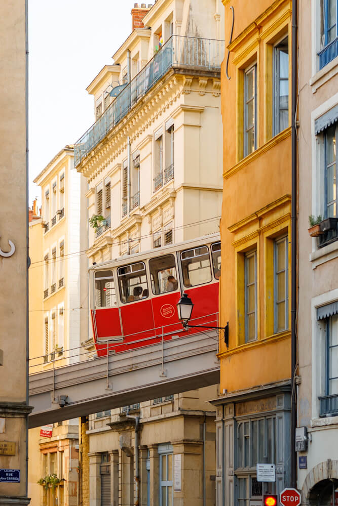 Funiculaire Vieux Lyon old city centre France travelinmypocket