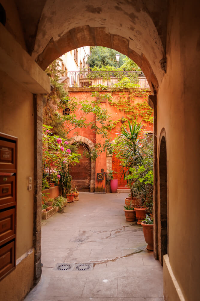 Secret passages in old city centre of Lyon France travelinmypocket