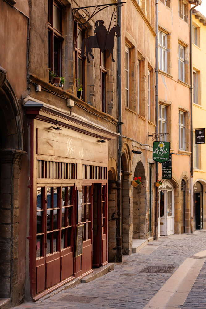 Streets in old city centre of Lyon France travelinmypocket